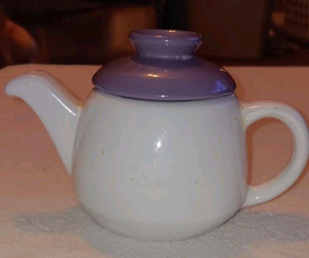 Vintage Frankoma Teapot Coffee Pot Pottery w Lid 6J Desert Gold Brown 4.25 in